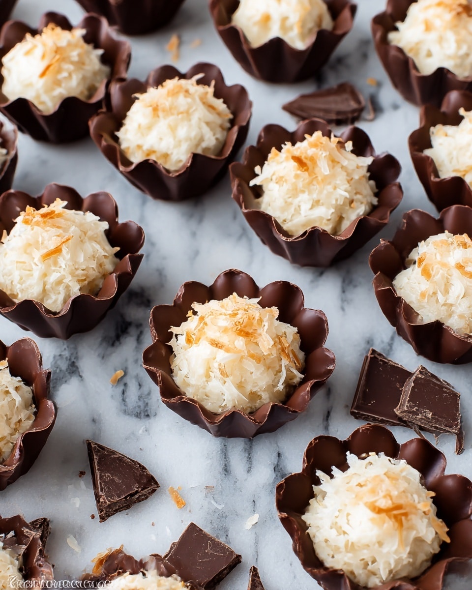 Coconut Macaroons Dipped in Chocolate Recipe - Recipe Image