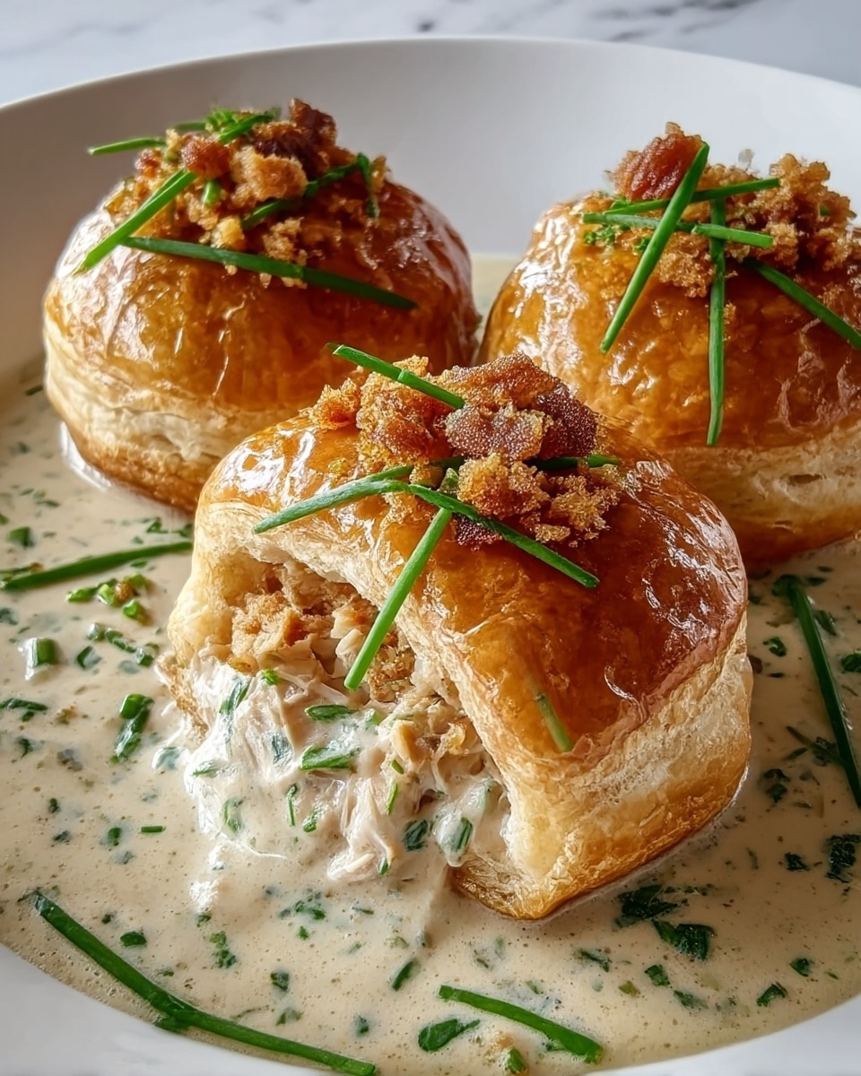 Chicken Pillows with Creamy Parmesan Sauce Recipe - Recipe Image