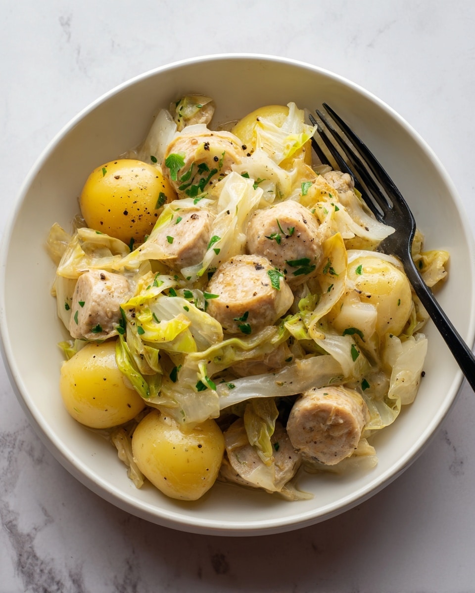 Slow Cooker Cabbage, Potatoes, and Smoked Sausage Recipe - Recipe Image