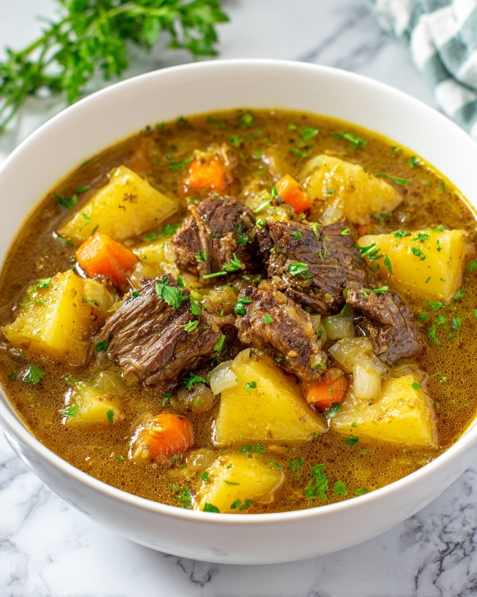 Crockpot Loaded Steak and Potato Bake Recipe - Recipe Image