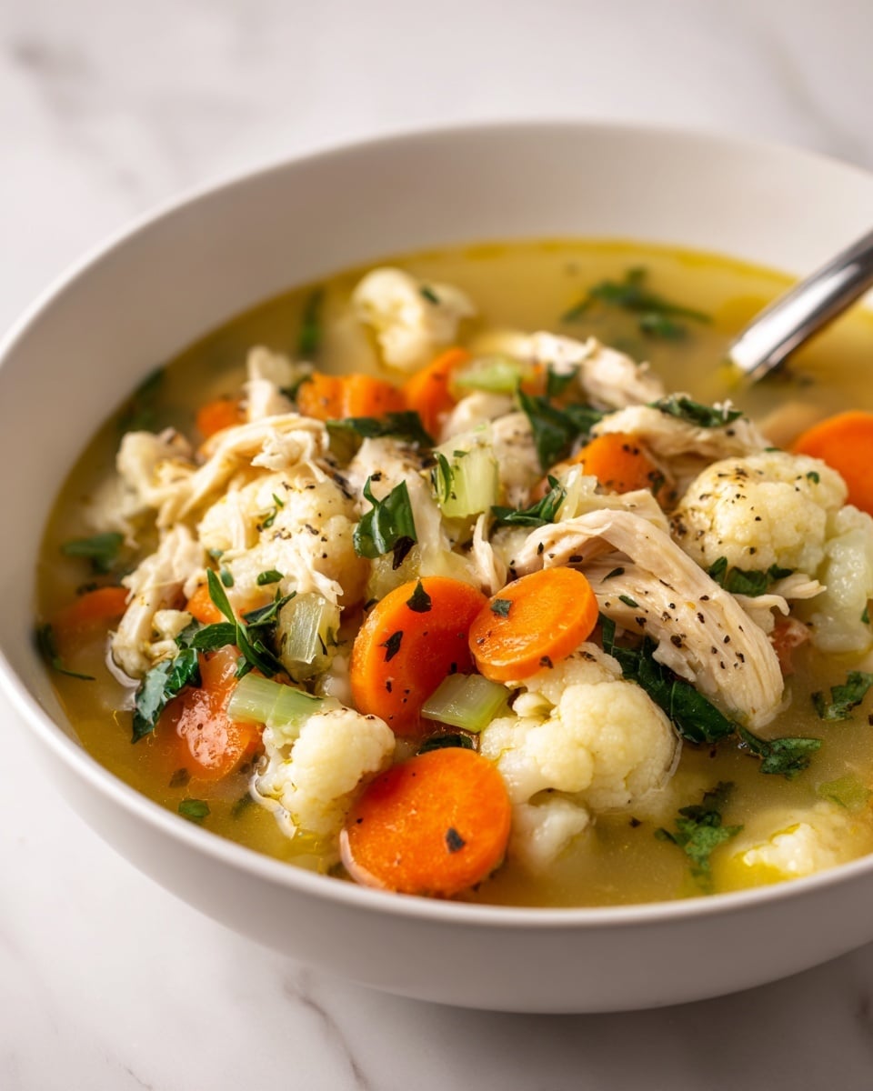Anti-Inflammatory Cauliflower Chicken Soup Recipe - Recipe Image